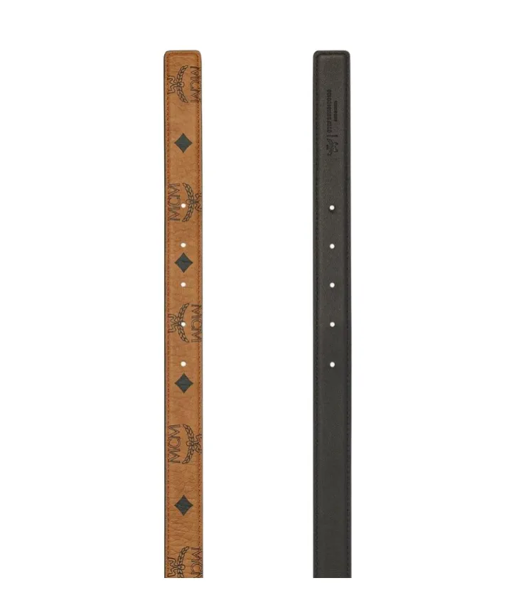 Mcm M-Art Logo Plaque Buckled Belt