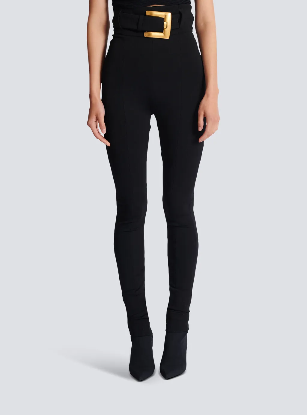 Balmain Belted Stretch Trousers
