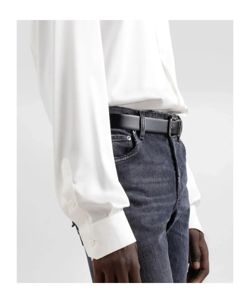 Silk Shirt With Logo Embroidery