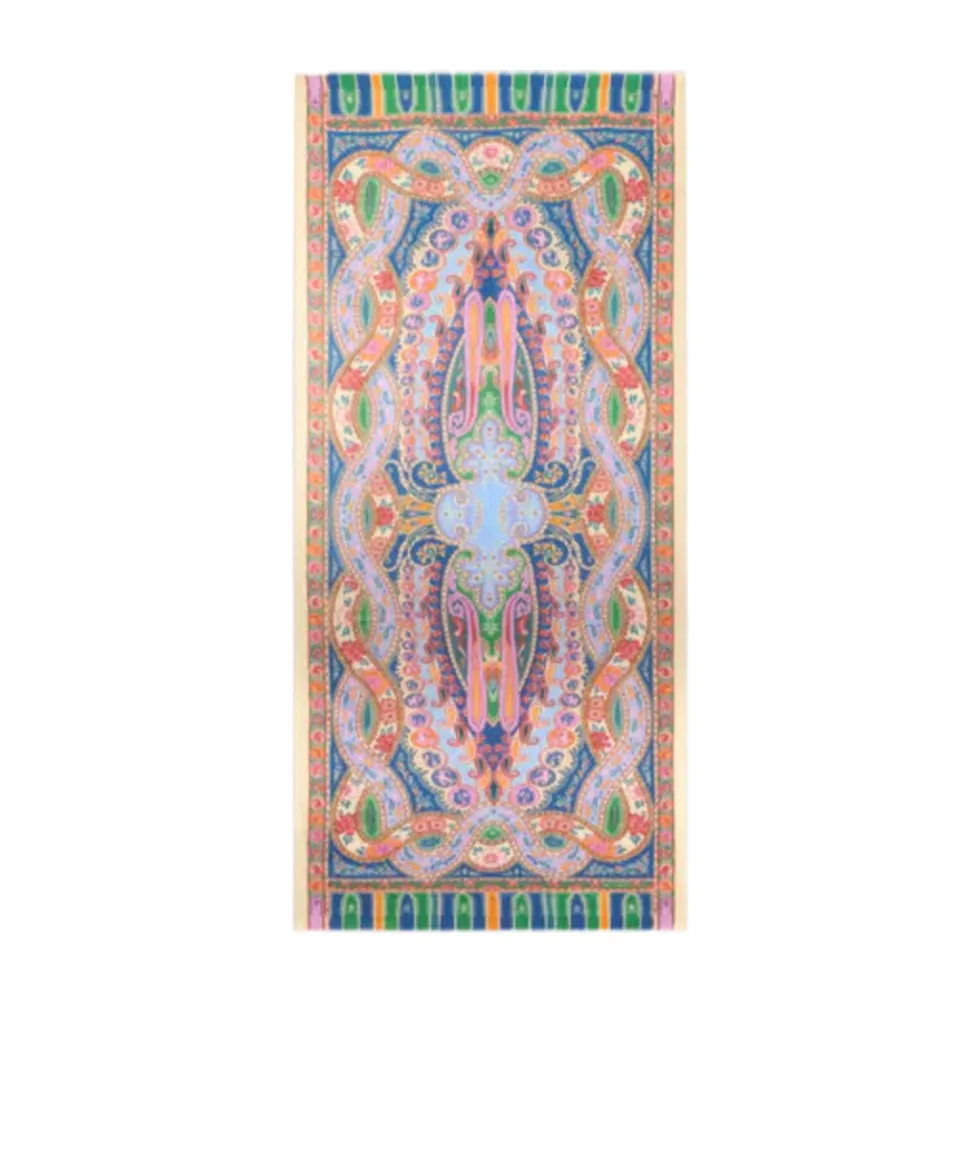 Paisley Wool And Silk Scarf