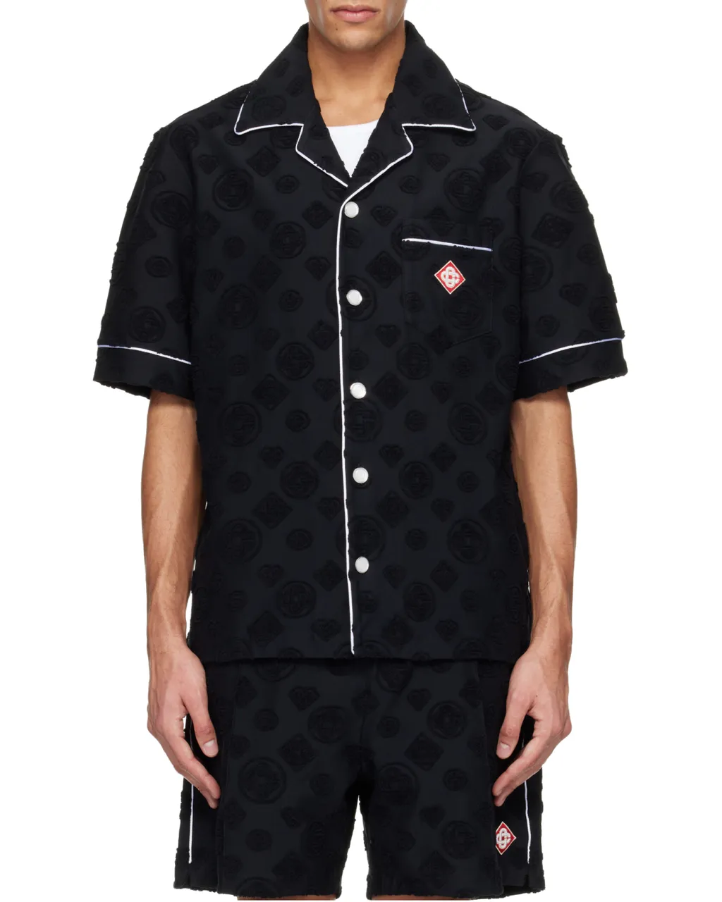 Patterned Piped Shirt