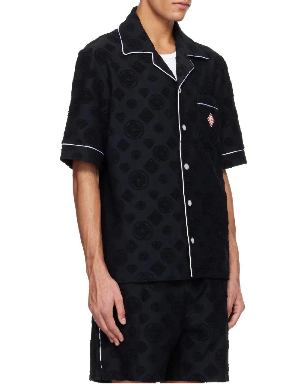 Patterned Piped Shirt