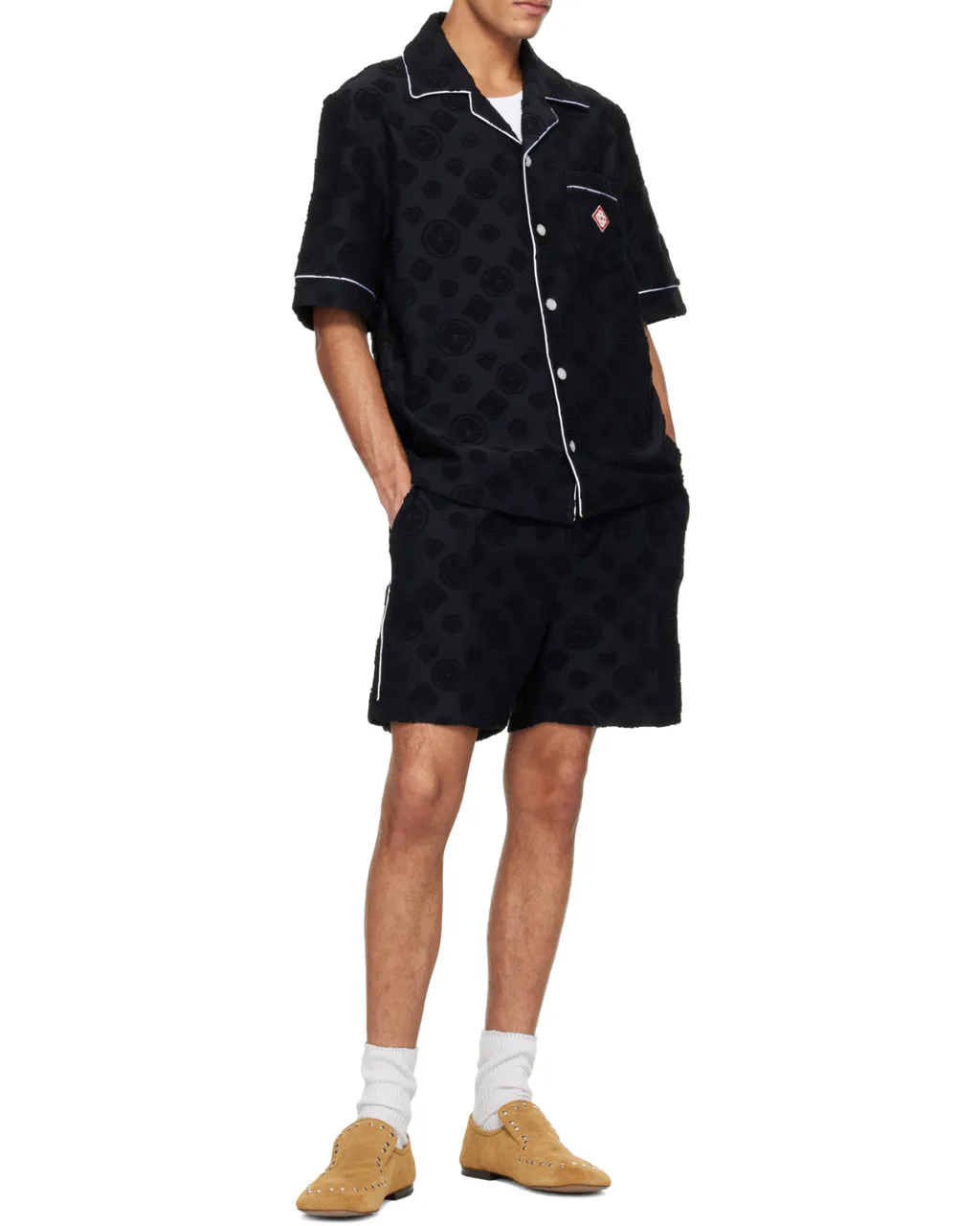 Patterned Piped Shirt