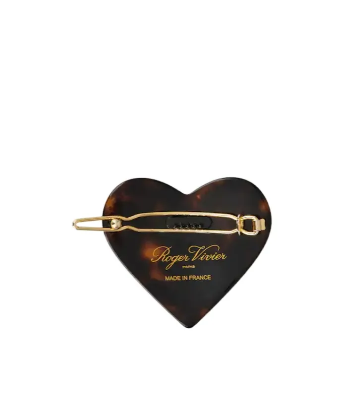 Roger Vivier Heart Embellished Hair Clip