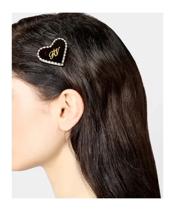 Roger Vivier Heart Embellished Hair Clip