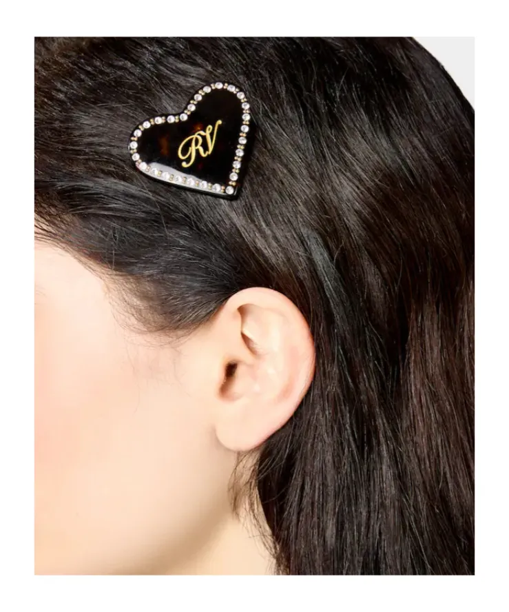 Roger Vivier Heart Embellished Hair Clip