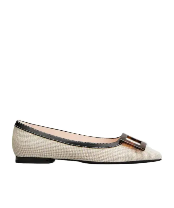 Square-Buckle Flats