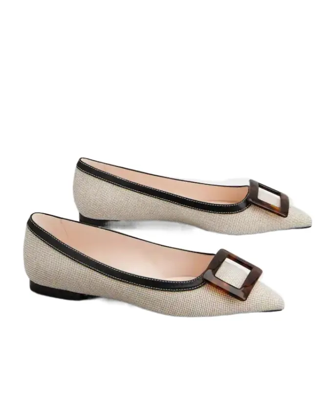 Square-Buckle Flats