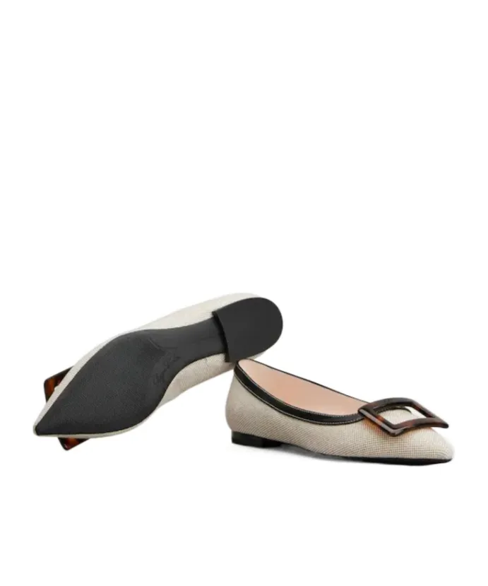 Square-Buckle Flats