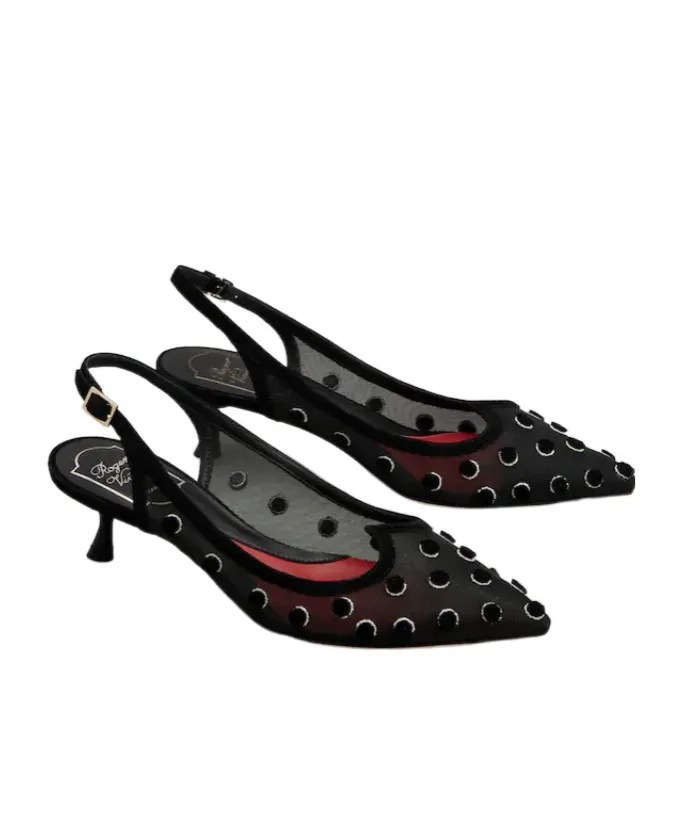 I Love Polka Dot Slingback Pumps
