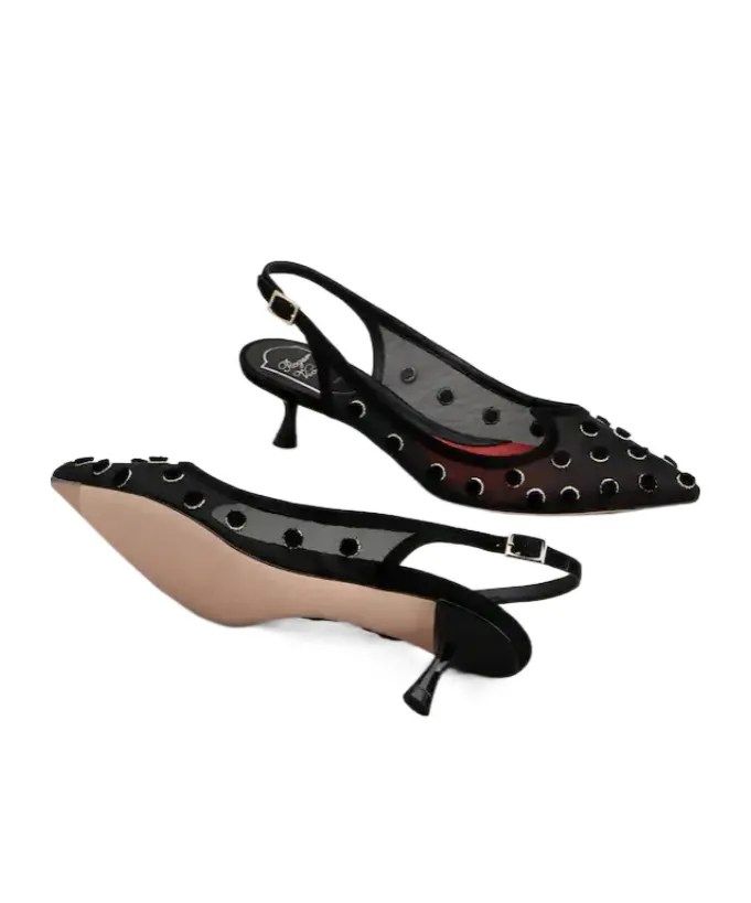 I Love Polka Dot Slingback Pumps