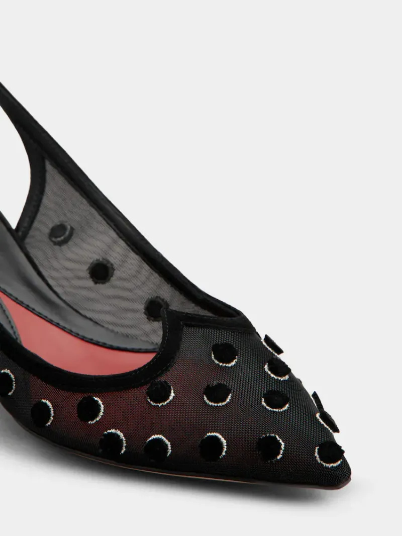 I Love Polka Dot Slingback Pumps