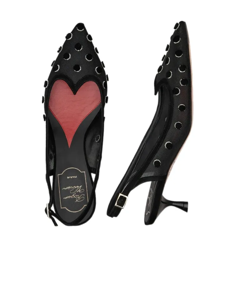 I Love Polka Dot Slingback Pumps