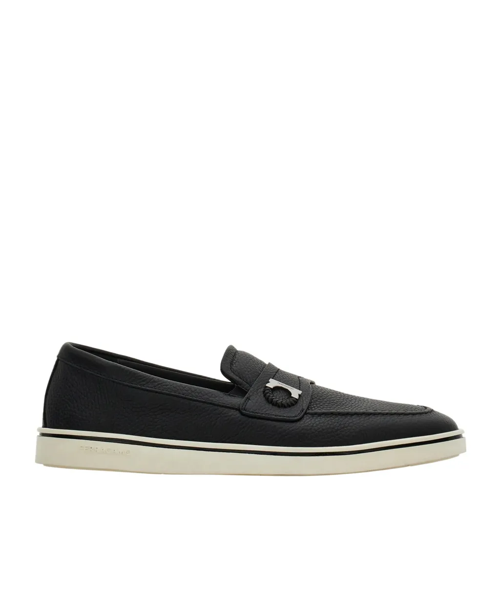 Boat Shoe Loafer With Gancini Detail