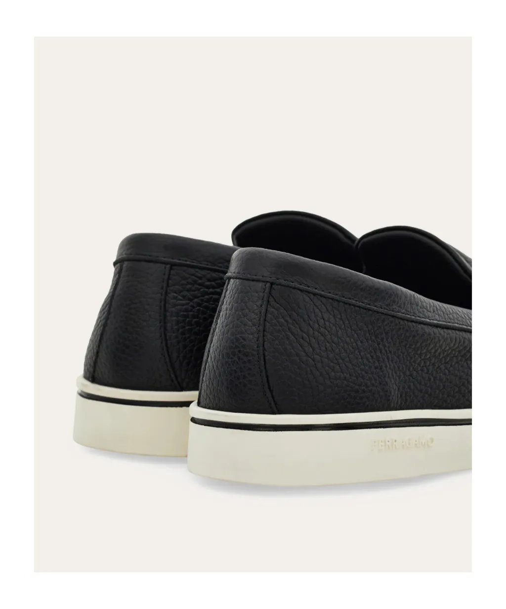 Boat Shoe Loafer With Gancini Detail