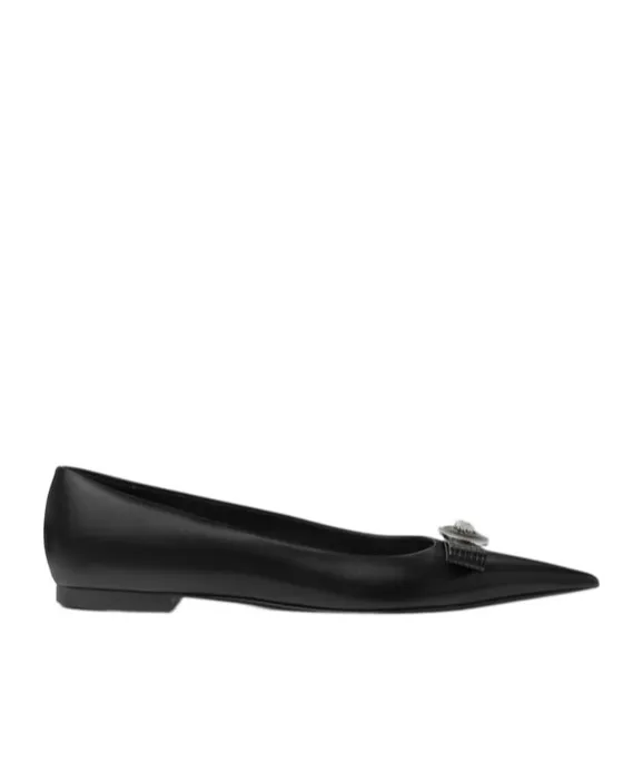 Versace Gianni Ribbon Ballerinas