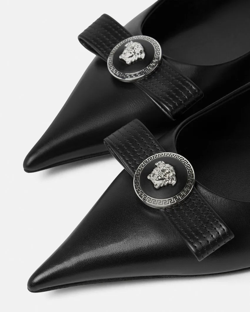 Versace Gianni Ribbon Ballerinas