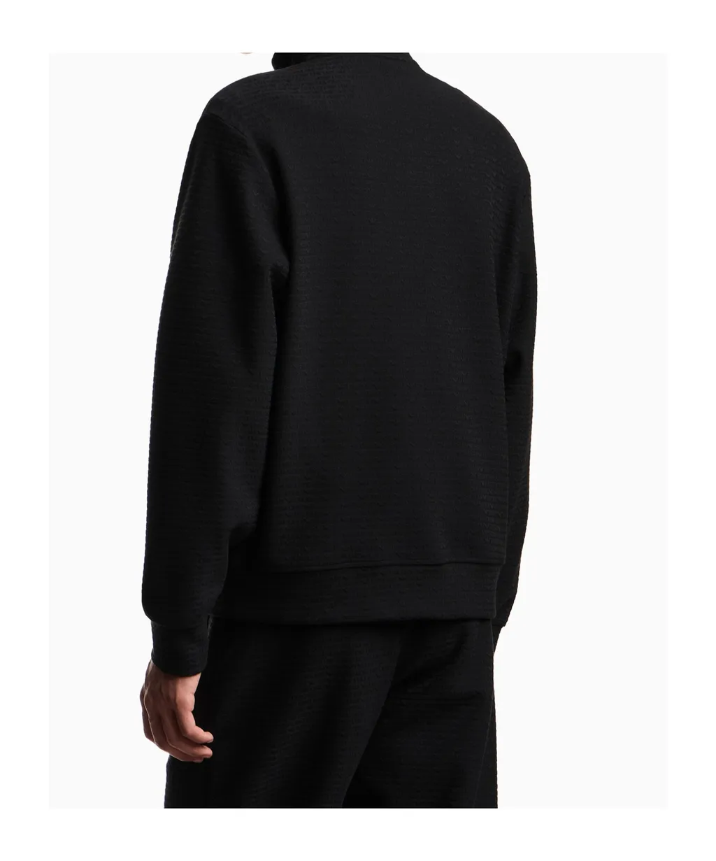 Textured Zip-Up Sweatshirt