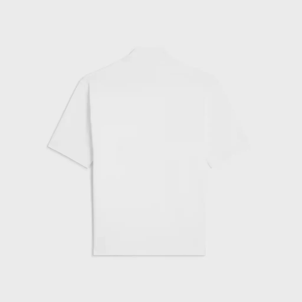 Mock Neck T-Shirt In Cotton Jersey