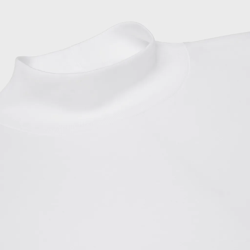 Mock Neck T-Shirt In Cotton Jersey