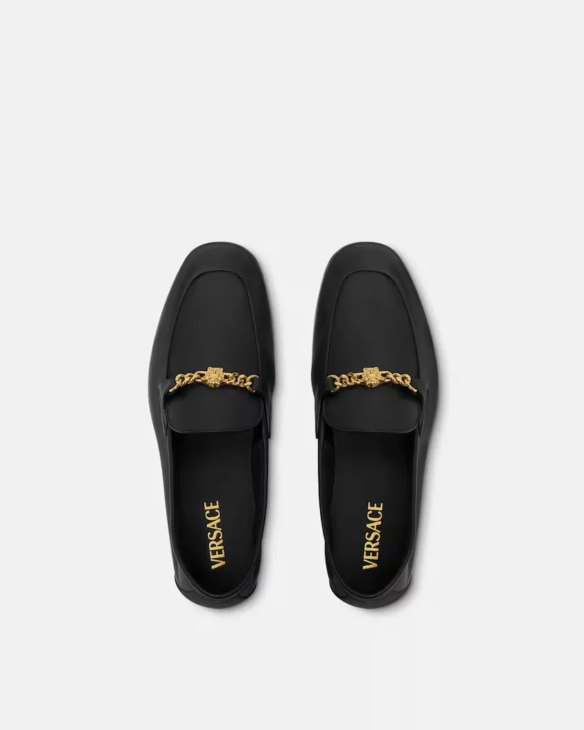 Versace Medusa Round-Toe Loafers