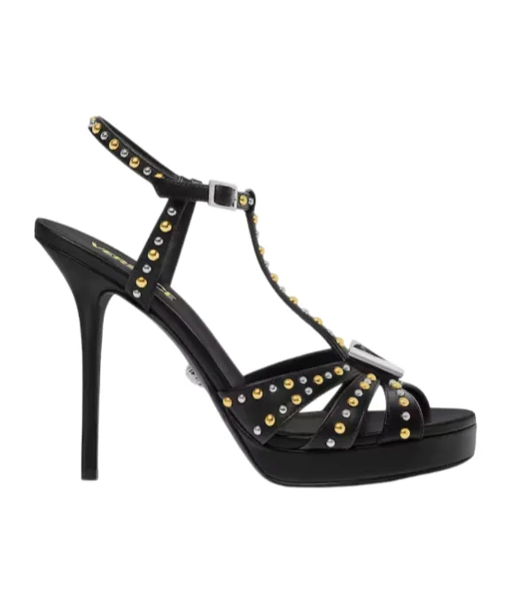 Versace V Embellished Platform Sandals