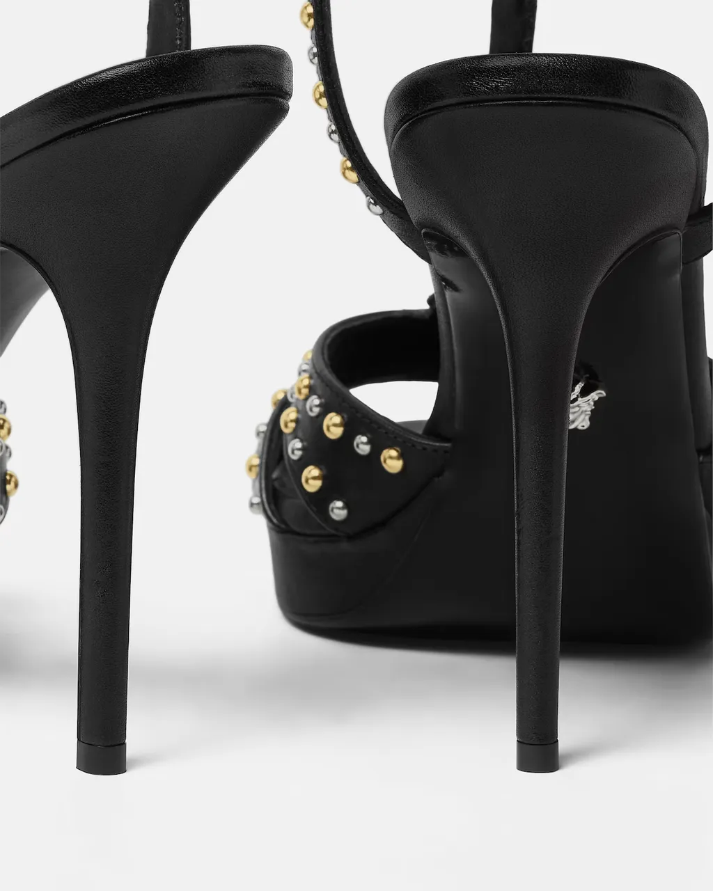 Versace V Embellished Platform Sandals