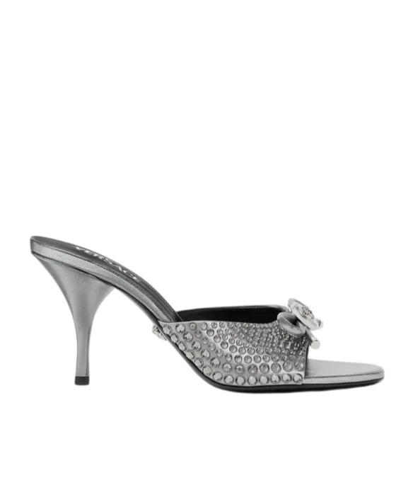 Versace Opera Bow Embellished Mules