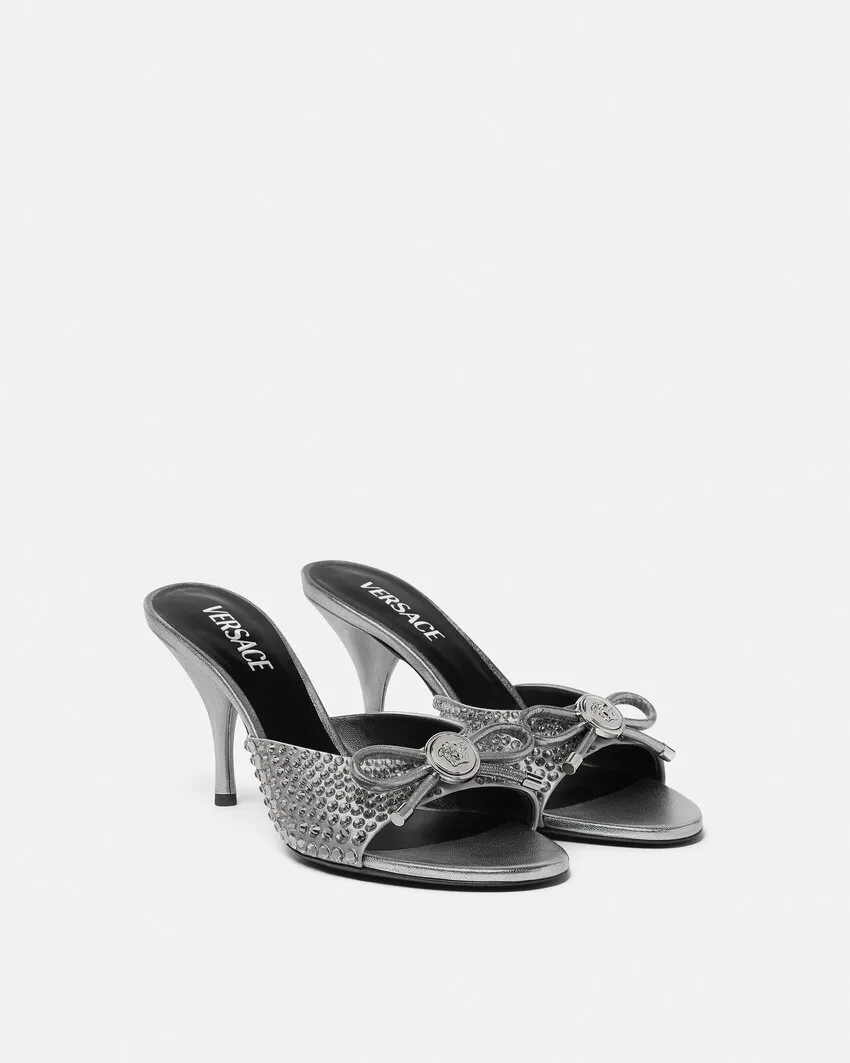 Versace Opera Bow Embellished Mules