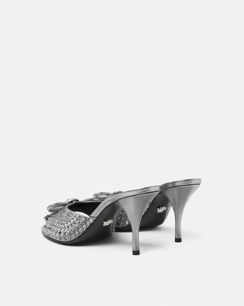 Versace Opera Bow Embellished Mules