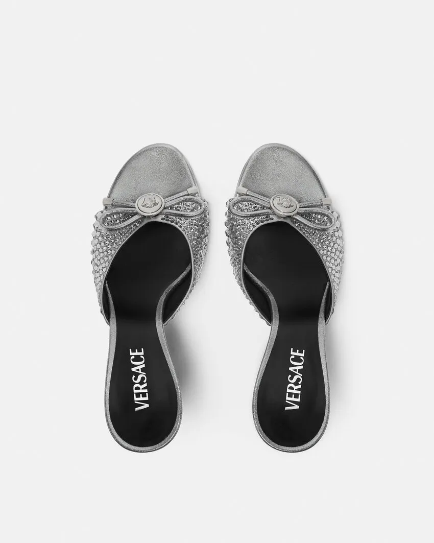 Versace Opera Bow Embellished Mules