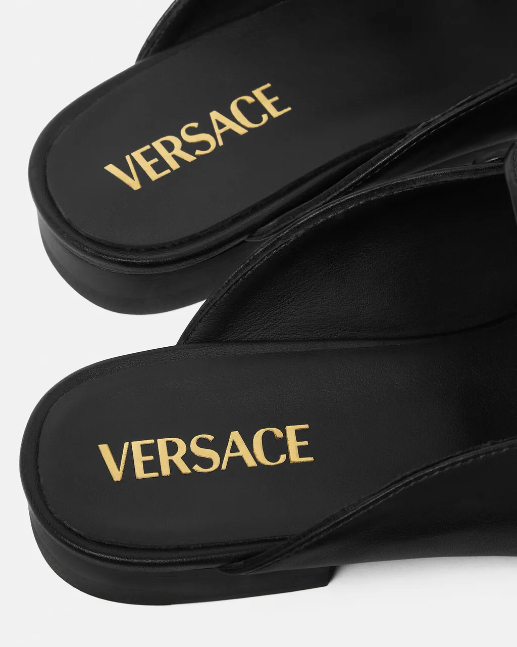 Versace Medusa Round-Toe Slippers