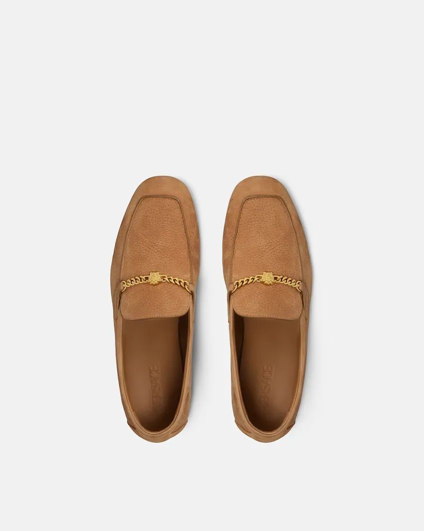 Versace Medusa Round-Toe Loafers