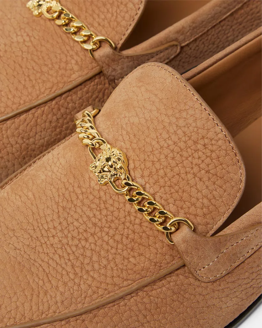 Versace Medusa Round-Toe Loafers