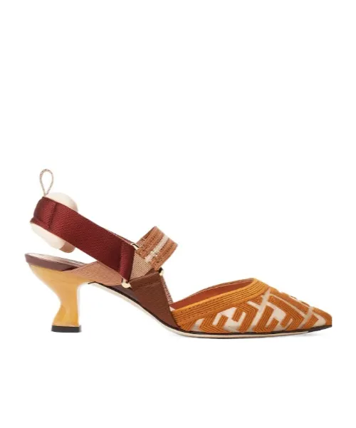 Fendi Colibrì Slingback Pointed-Toe Pumps