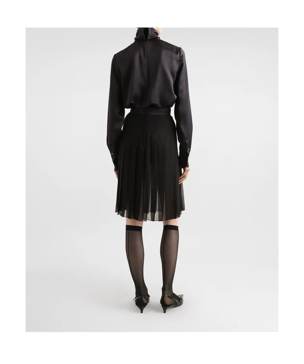 Lace-Appliqué Blouse