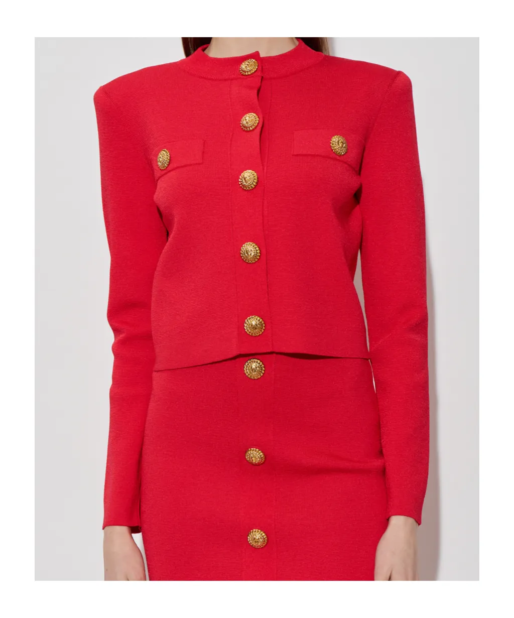 Balmain Button-Embellished Cardigan