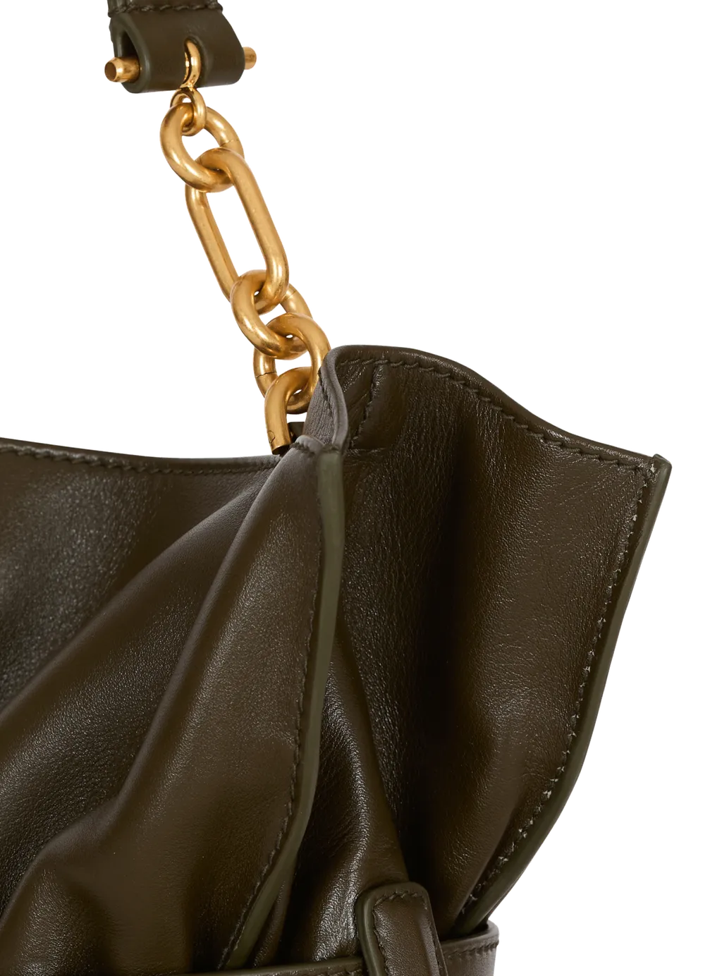 Balmain Anthem Buckled Medium Shoulder Bag