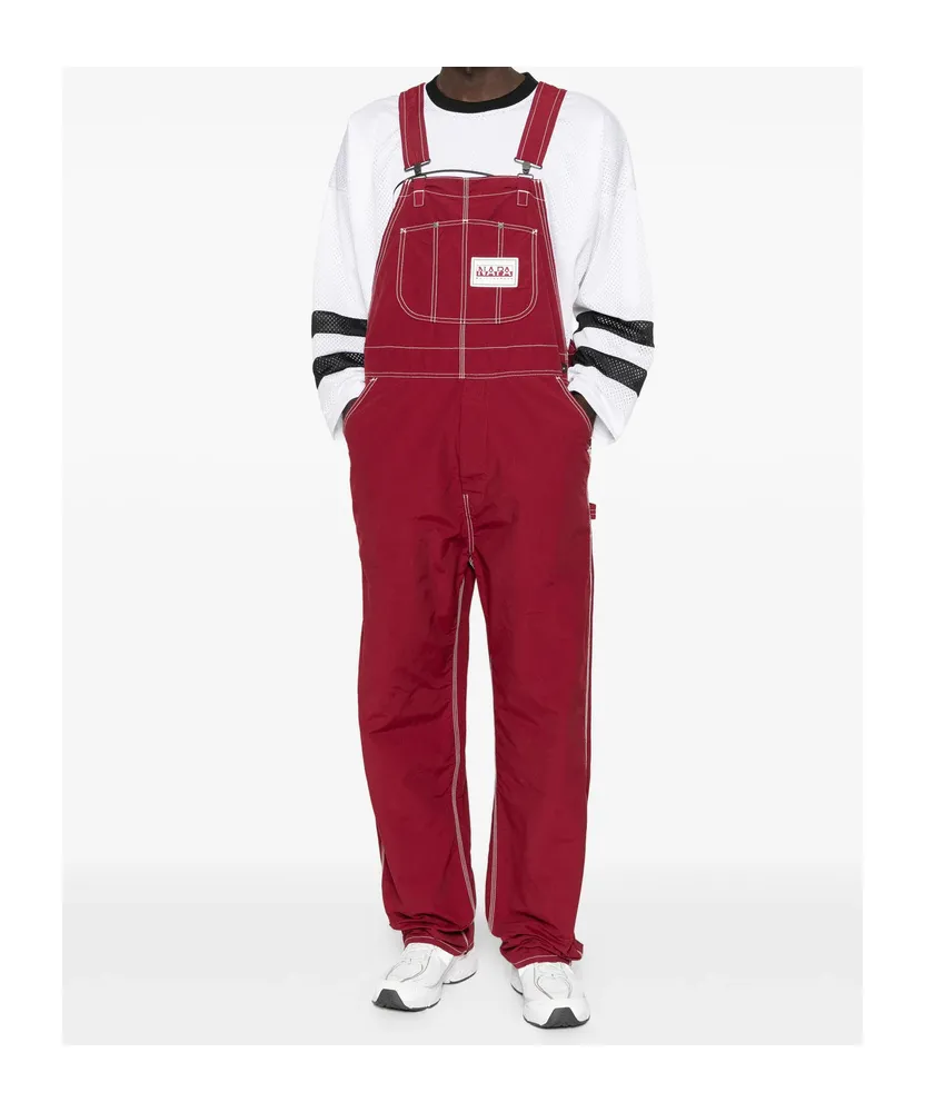 Contrast-Stitching Jumpsuit