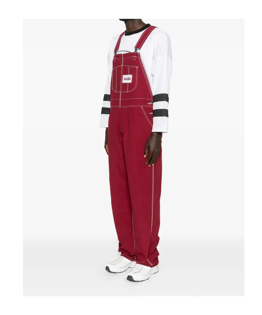 Contrast-Stitching Jumpsuit