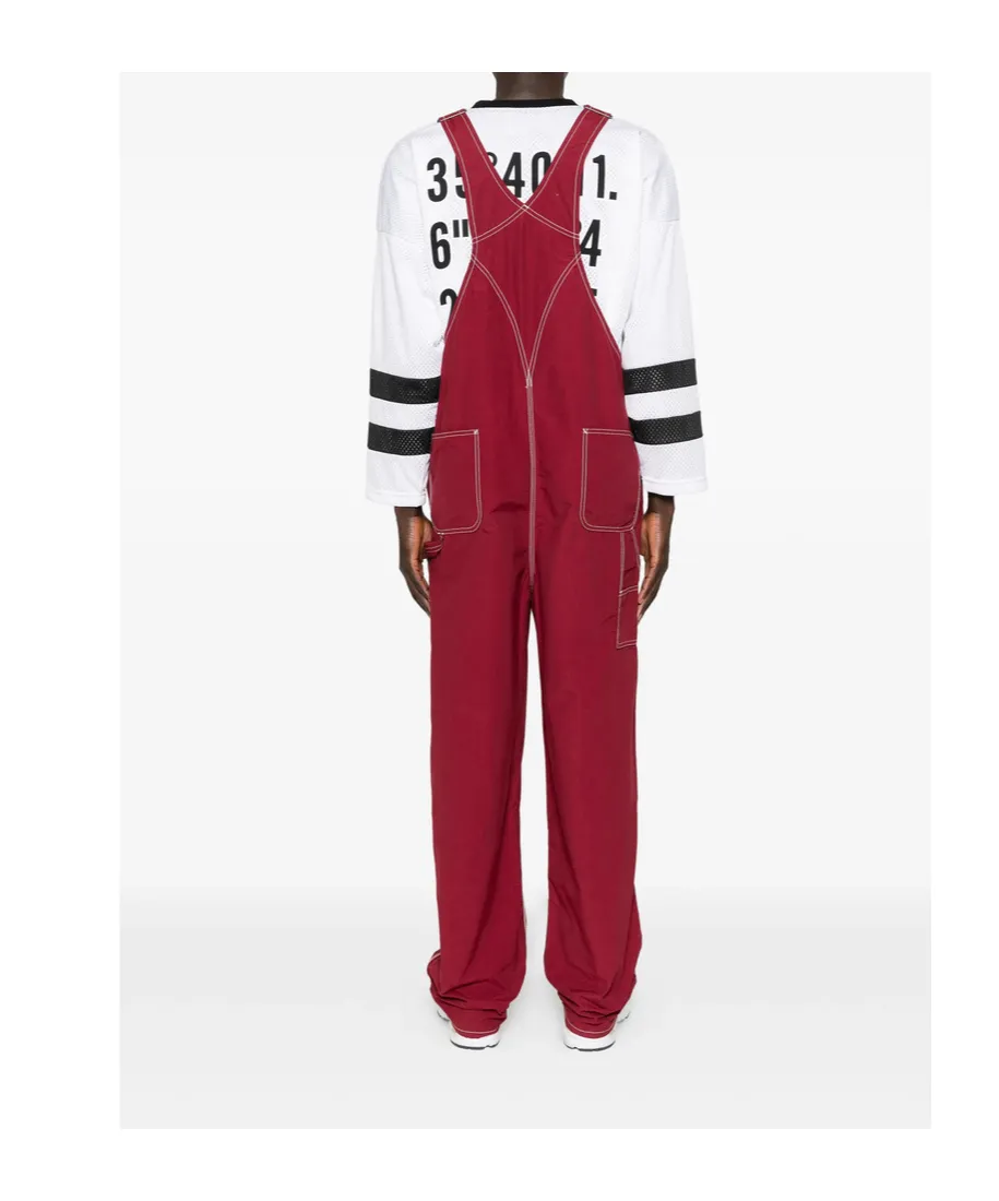 Contrast-Stitching Jumpsuit