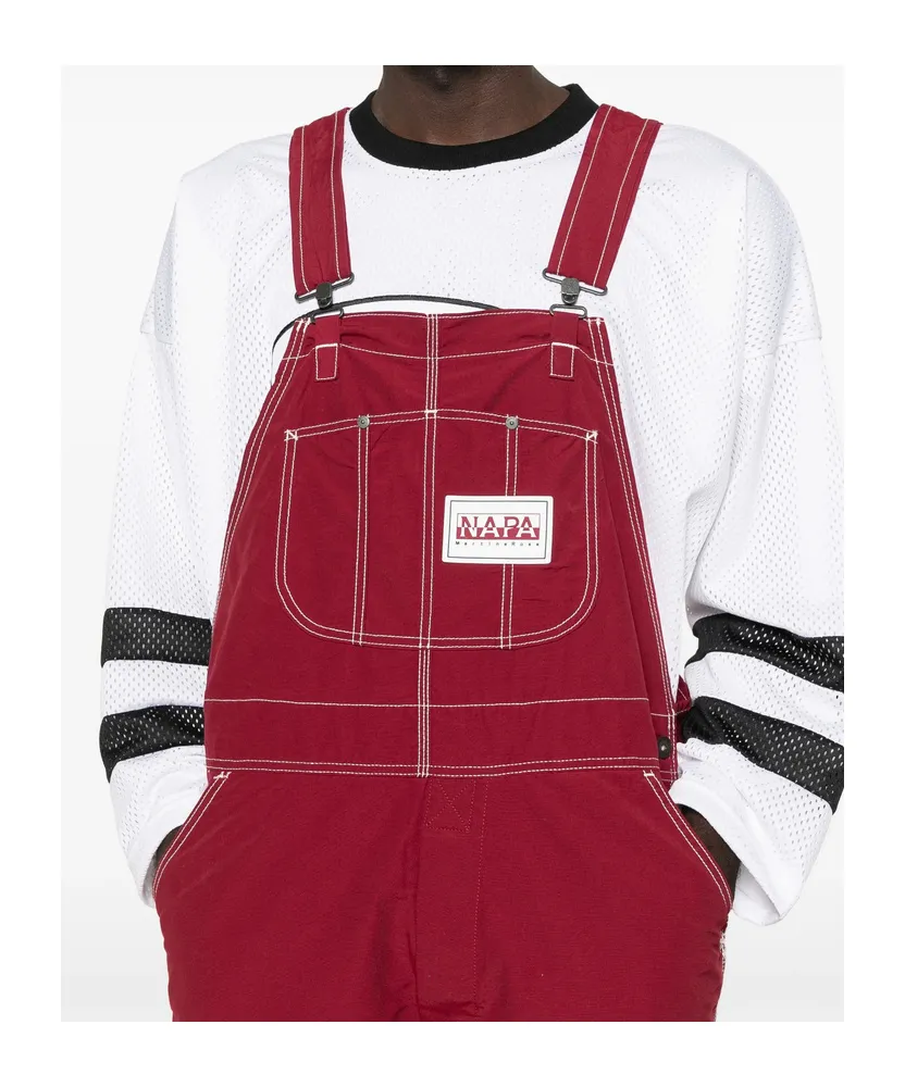 Contrast-Stitching Jumpsuit