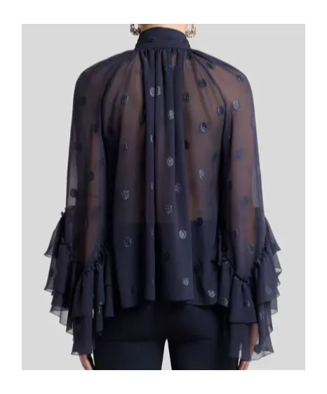 Ruffled Georgette Shirt