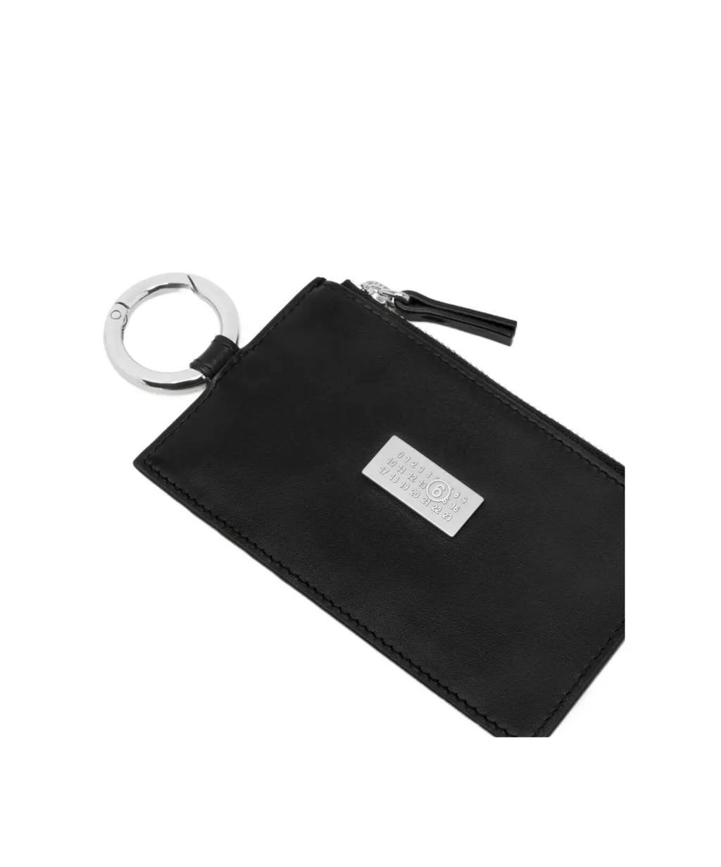 Mm6 Maison Margiela Logo Plaque Zip-Up Wallet