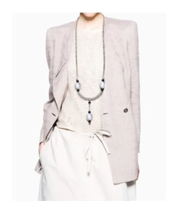 Linen, Viscose And Silk CrÊPe Single-Breasted Jacket