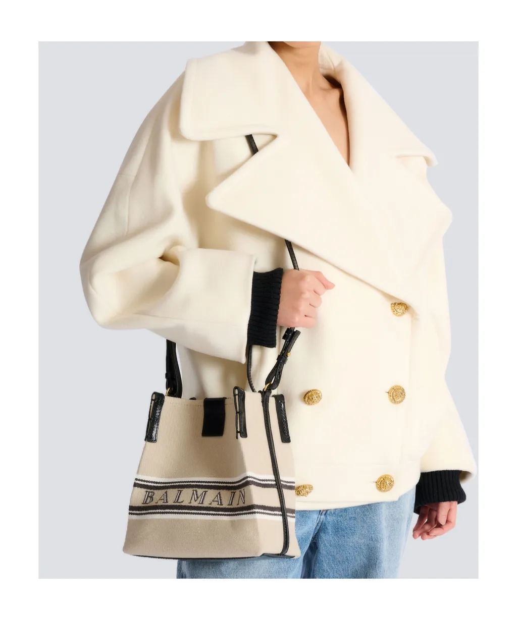 Release Bucket Bag In Canvas And Calfskin