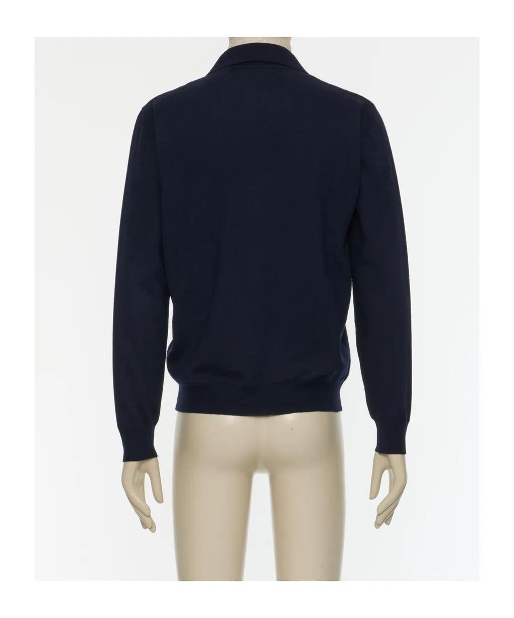 Valentino Logo Patch Long-Sleeved Polo Shirt