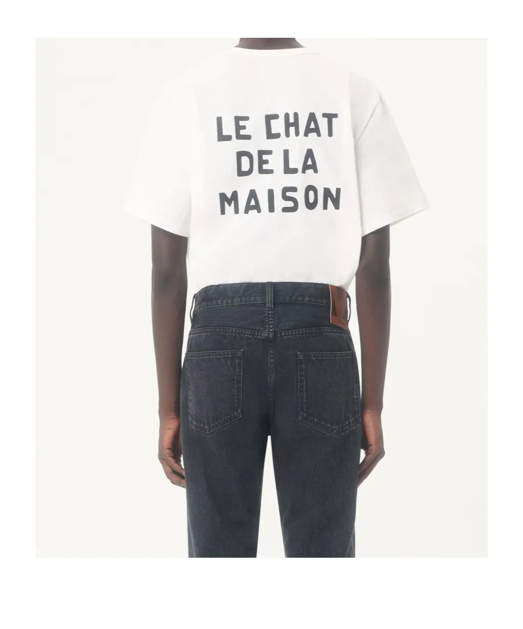 Valentino	Le Chat De La Maison-Printed Crewneck T-Shirt