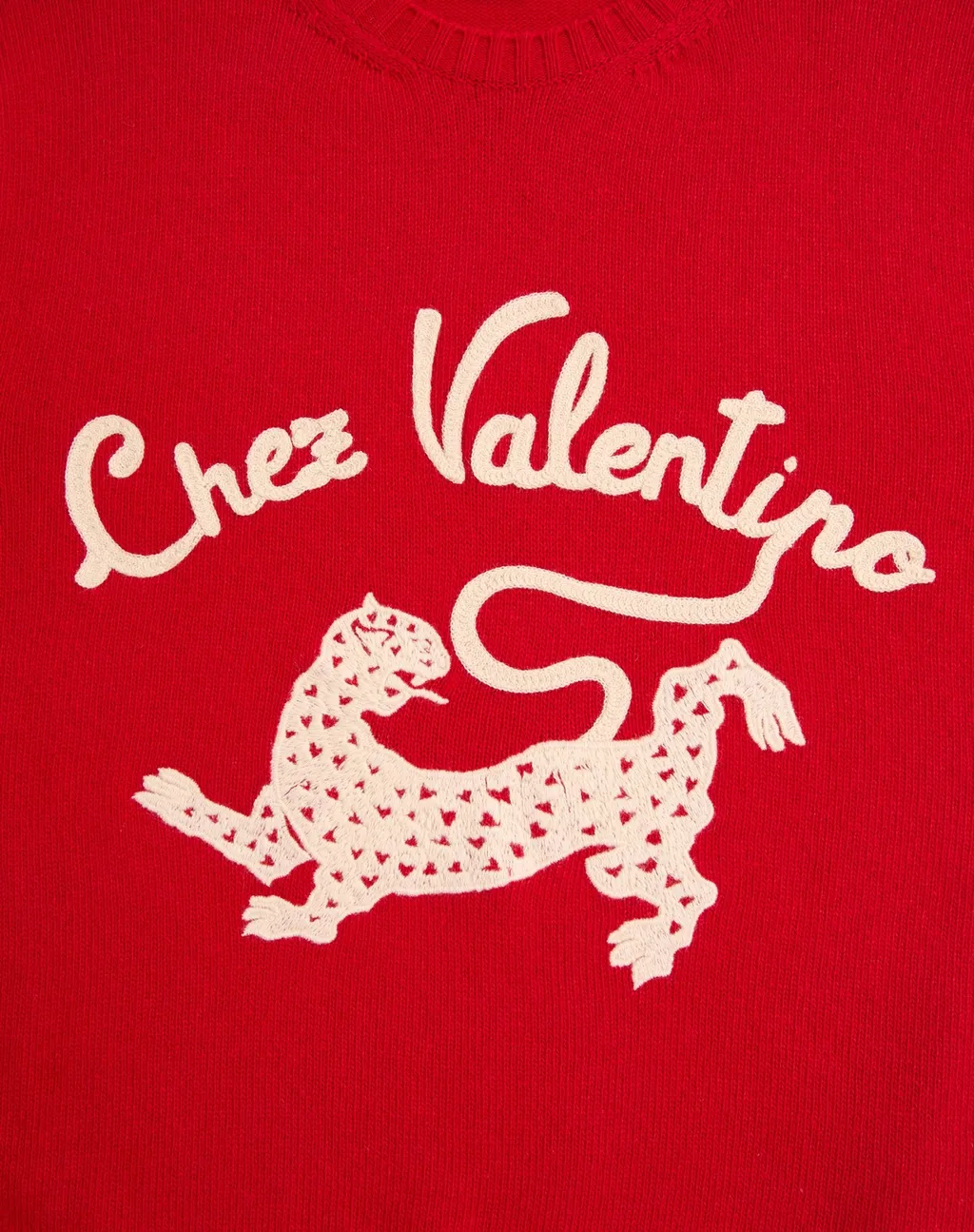 Valentino Animal Embroidered Crewneck Jumper