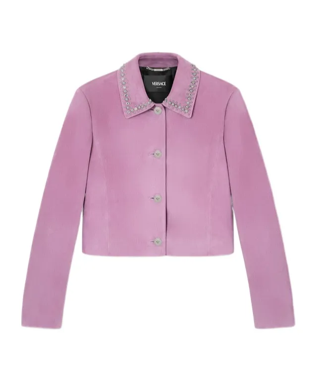 Embellished Suede Jacket